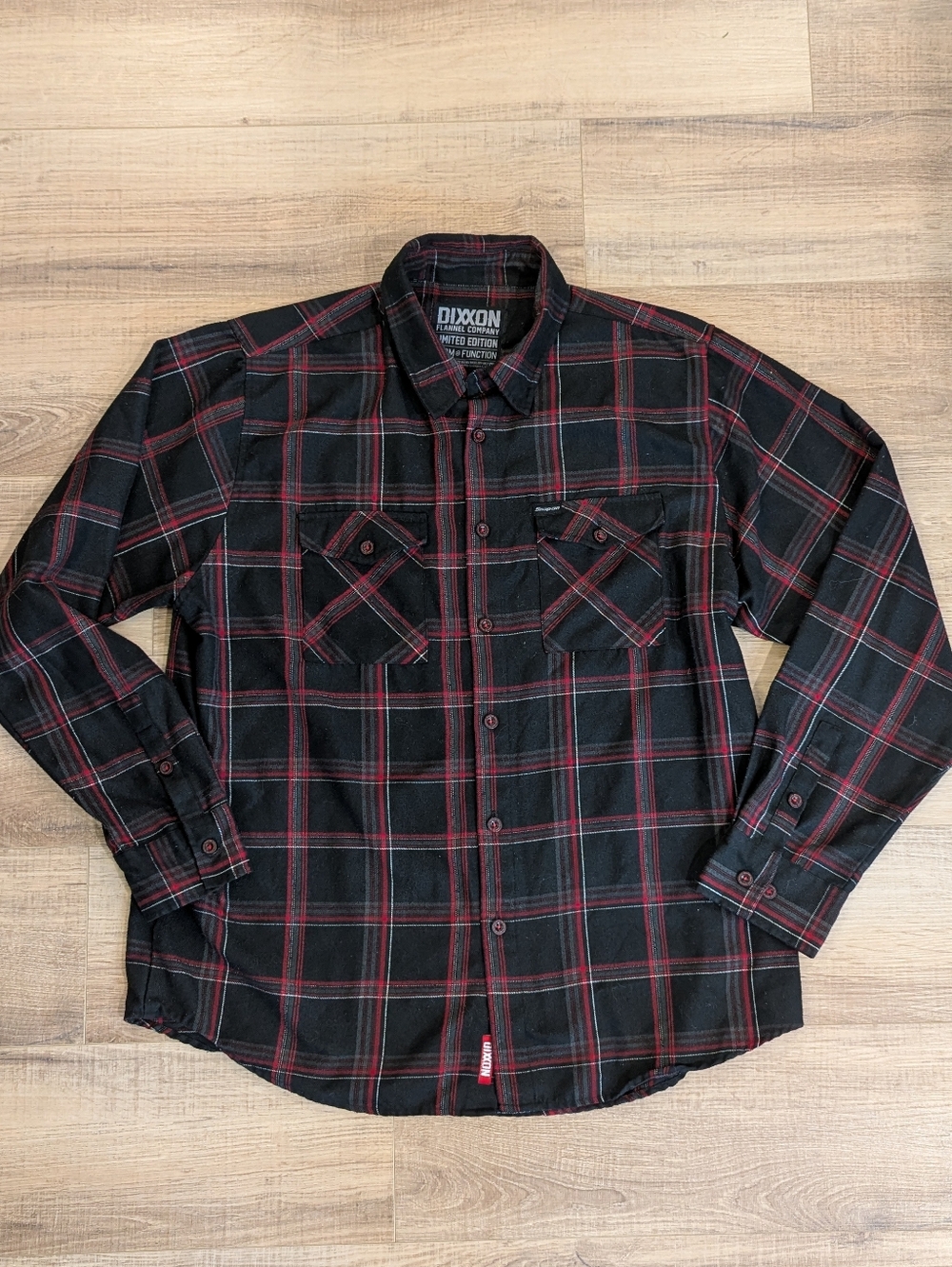 Dixxon Flannel Co Snap-On Limited Edition Plaid Shirt XL Black Red